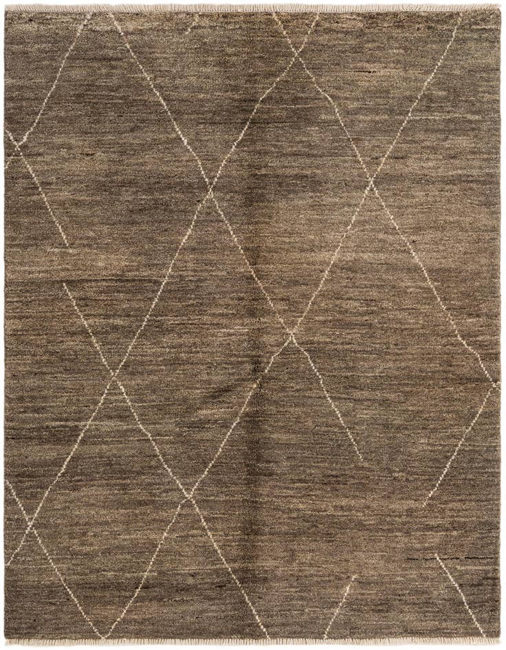 Detail image of 4' 7 x 6' 5 Hand Knotted Moroccan Wool Rug