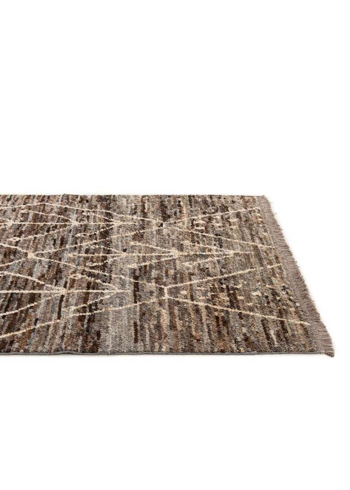 5' x 6' 4 Hand Knotted Moroccan Wool Rug