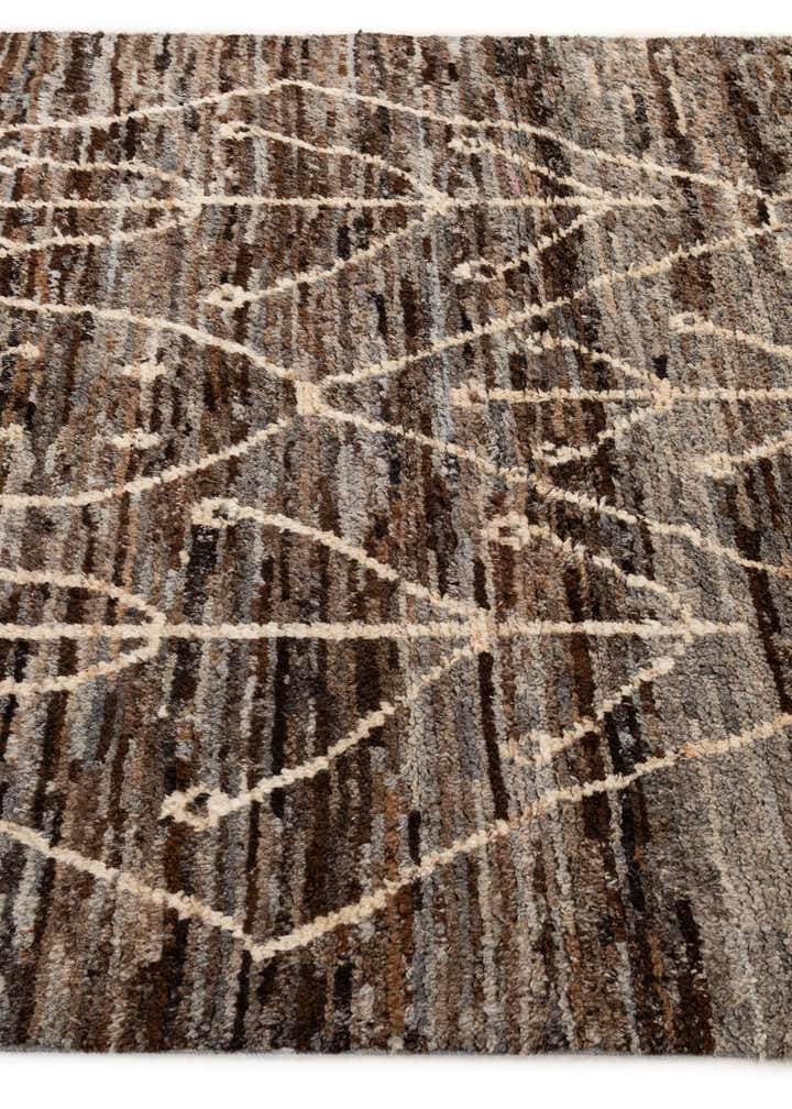 5' x 6' 4 Hand Knotted Moroccan Wool Rug