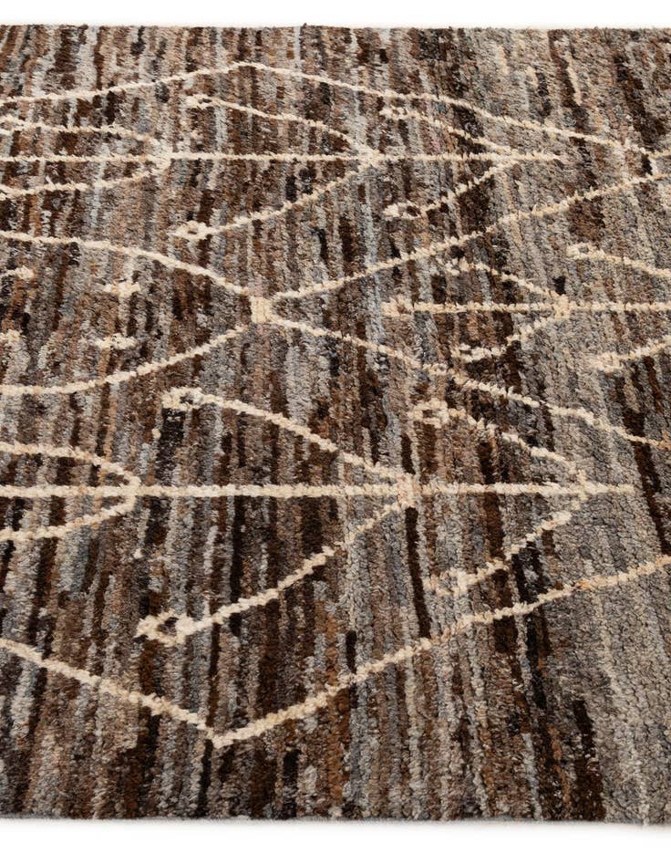 Detail image of 5' x 6' 4  Hand Knotted Moroccan Wool Rug