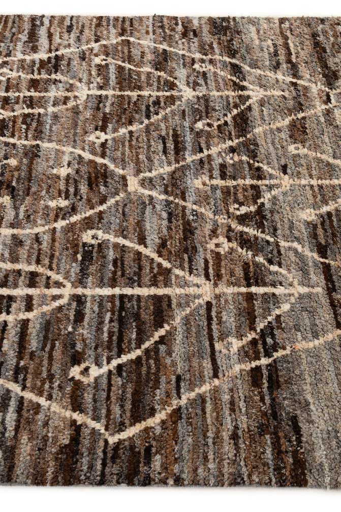 5' x 6' 4 Hand Knotted Moroccan Wool Rug