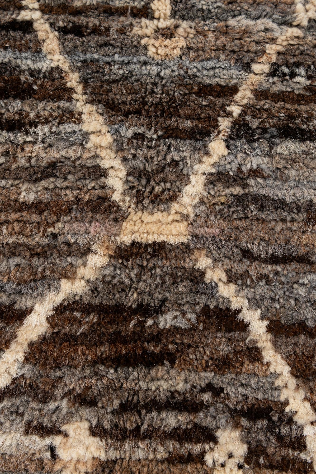 5' x 6' 4 Hand Knotted Moroccan Wool Rug