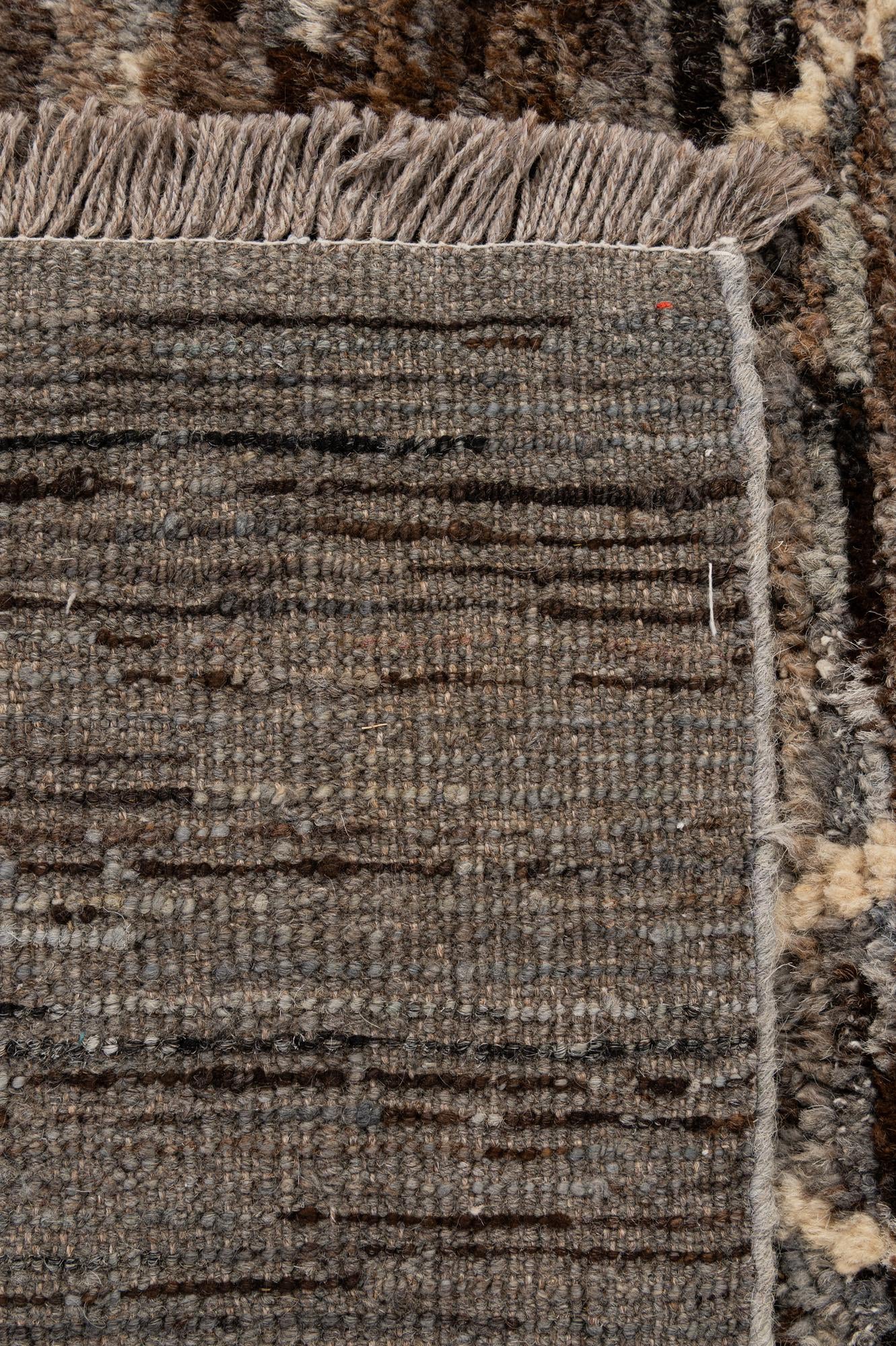 5' x 6' 4 Hand Knotted Moroccan Wool Rug