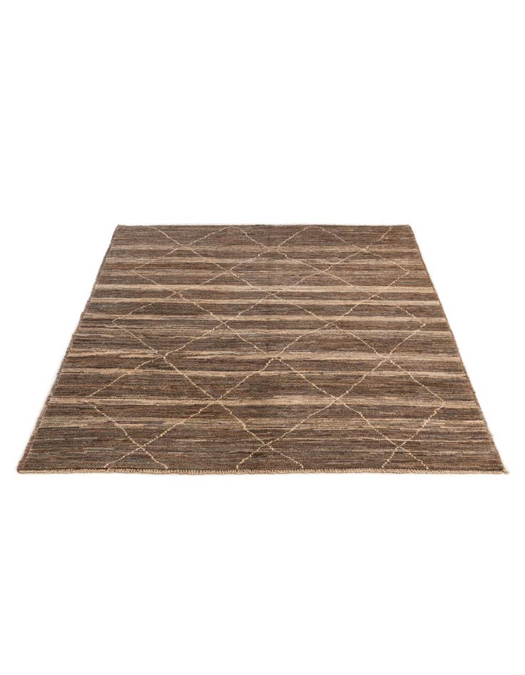 Detail image of 5' x 6' 7 Hand Knotted Moroccan Wool Rug