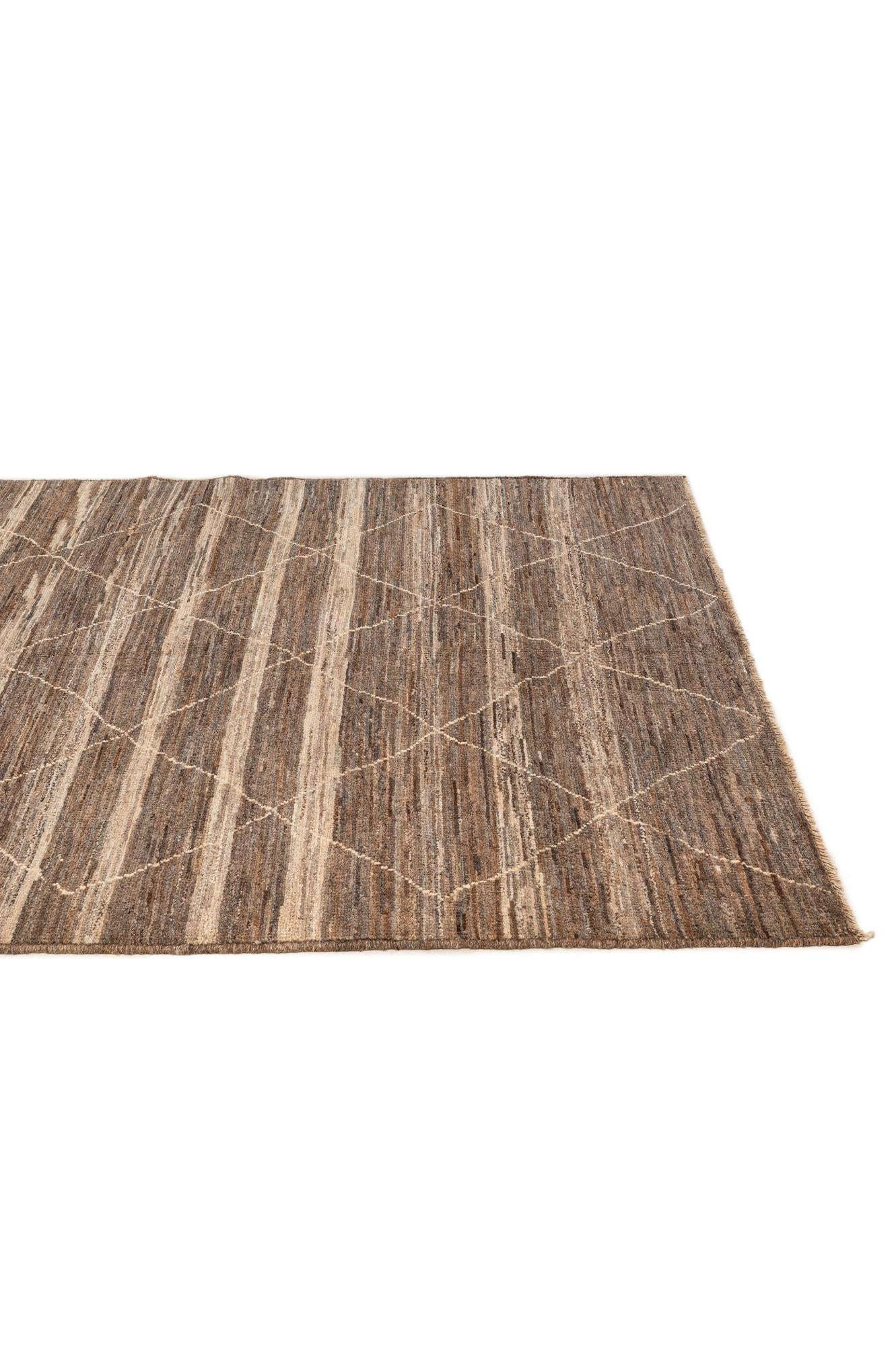 5' x 6' 7 Hand Knotted Moroccan Wool Rug