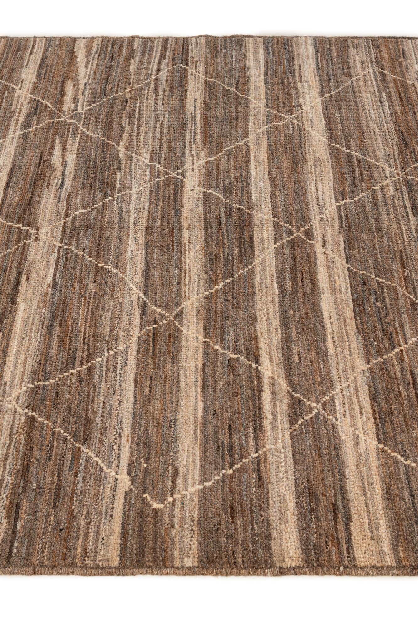 5' x 6' 7 Hand Knotted Moroccan Wool Rug
