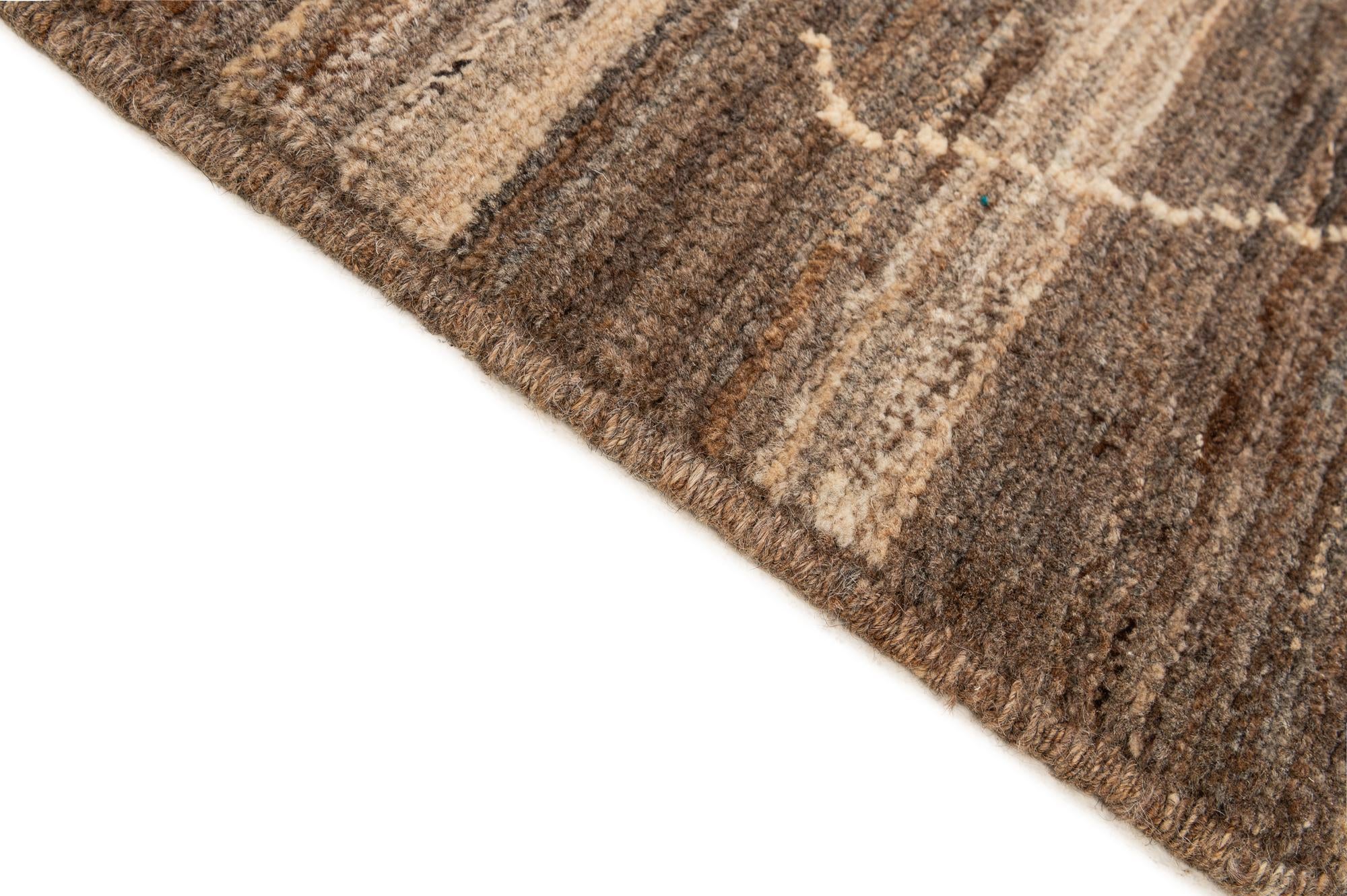5' x 6' 7 Hand Knotted Moroccan Wool Rug