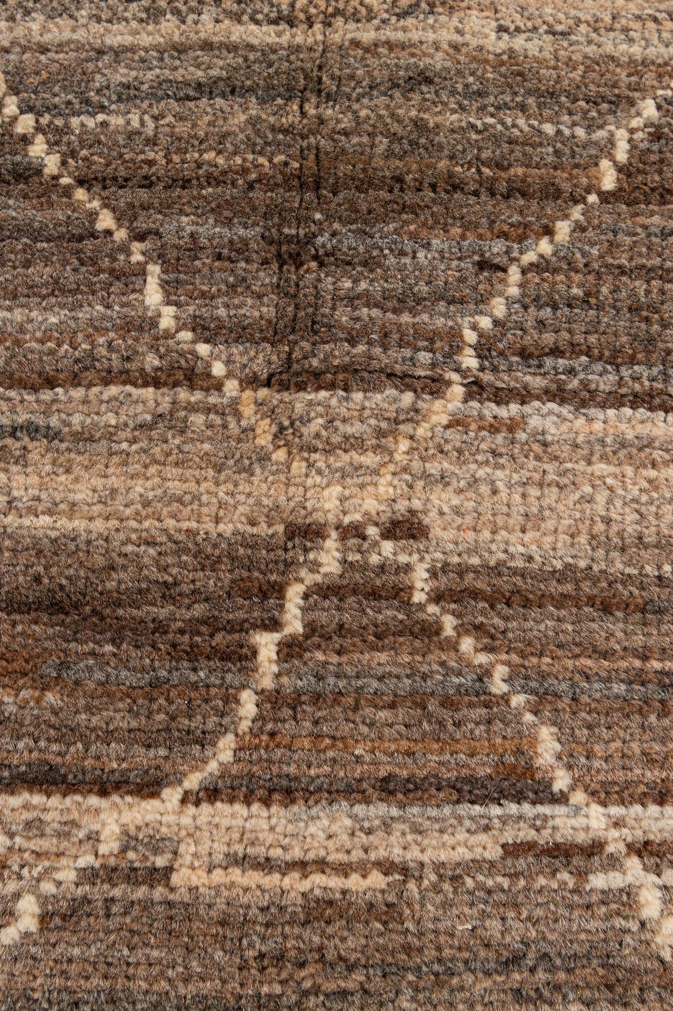 5' x 6' 7 Hand Knotted Moroccan Wool Rug