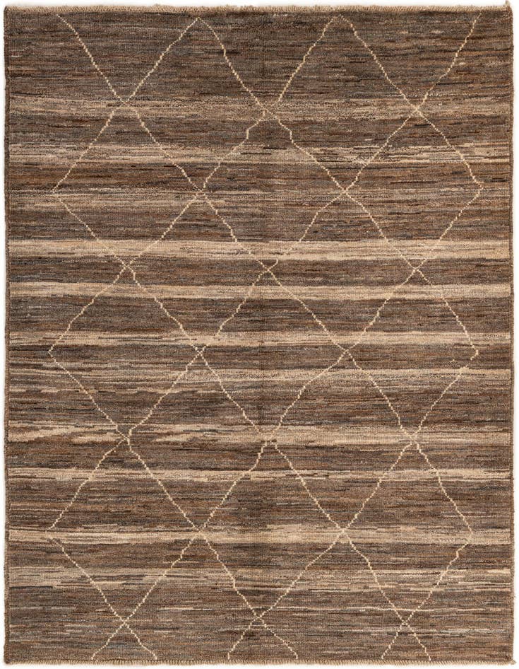 Detail image of 5' x 6' 7 Hand Knotted Moroccan Wool Rug