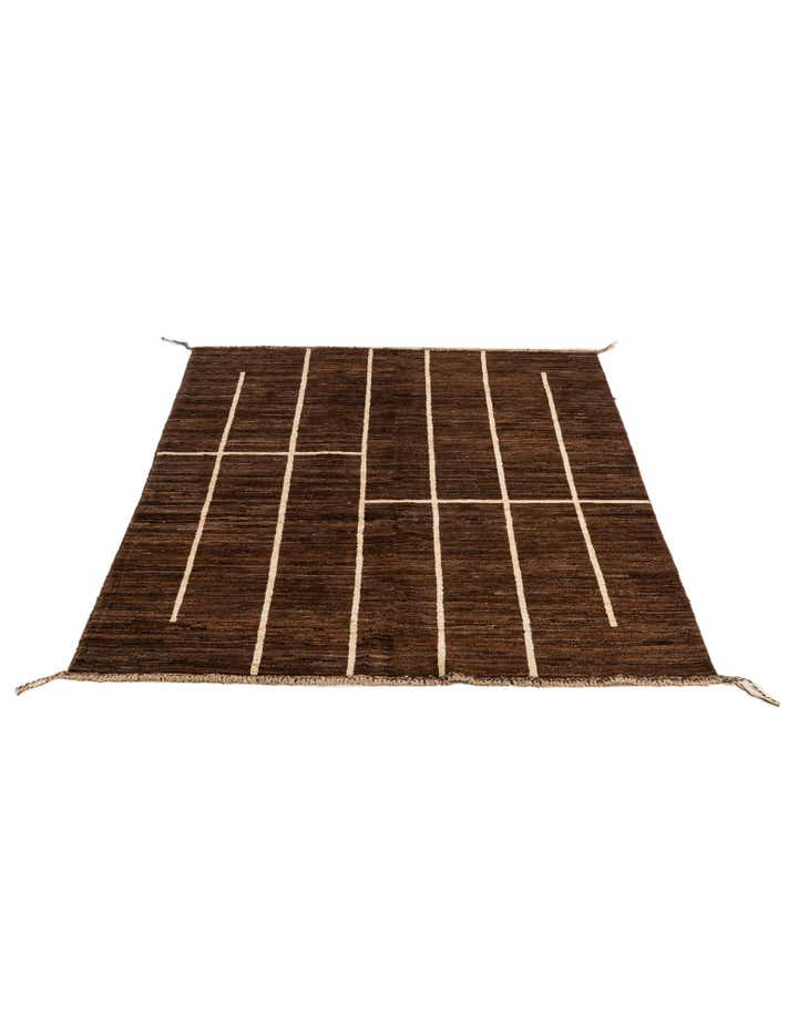 5' x 6' 6 Hand Knotted Moroccan Wool Rug