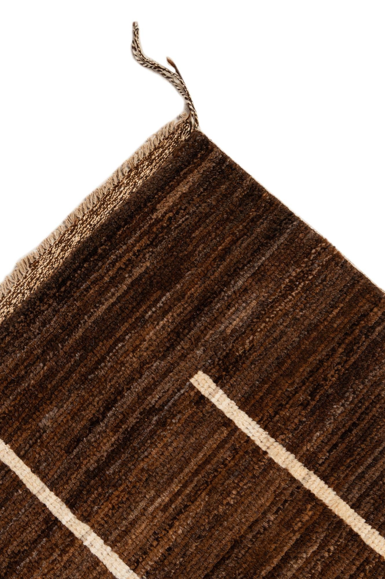 5' x 6' 6 Hand Knotted Moroccan Wool Rug