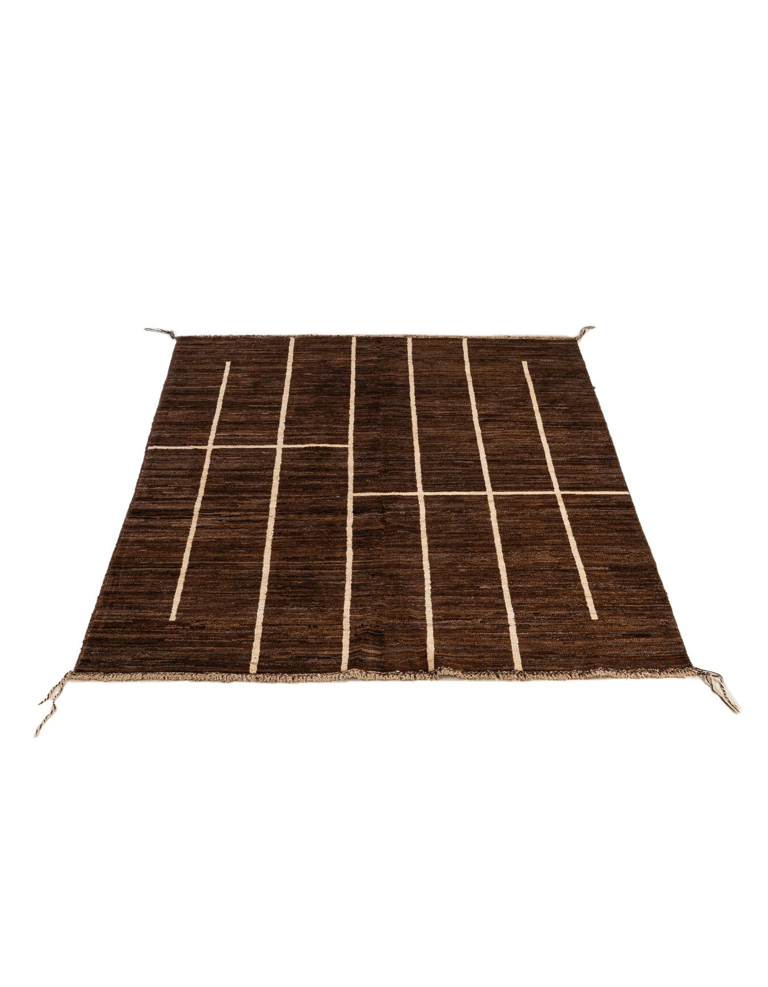 5' x 6' 6 Hand Knotted Moroccan Wool Rug