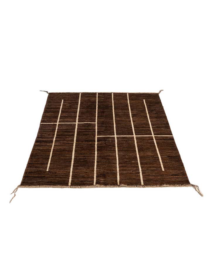 5' x 6' 6 Hand Knotted Moroccan Wool Rug