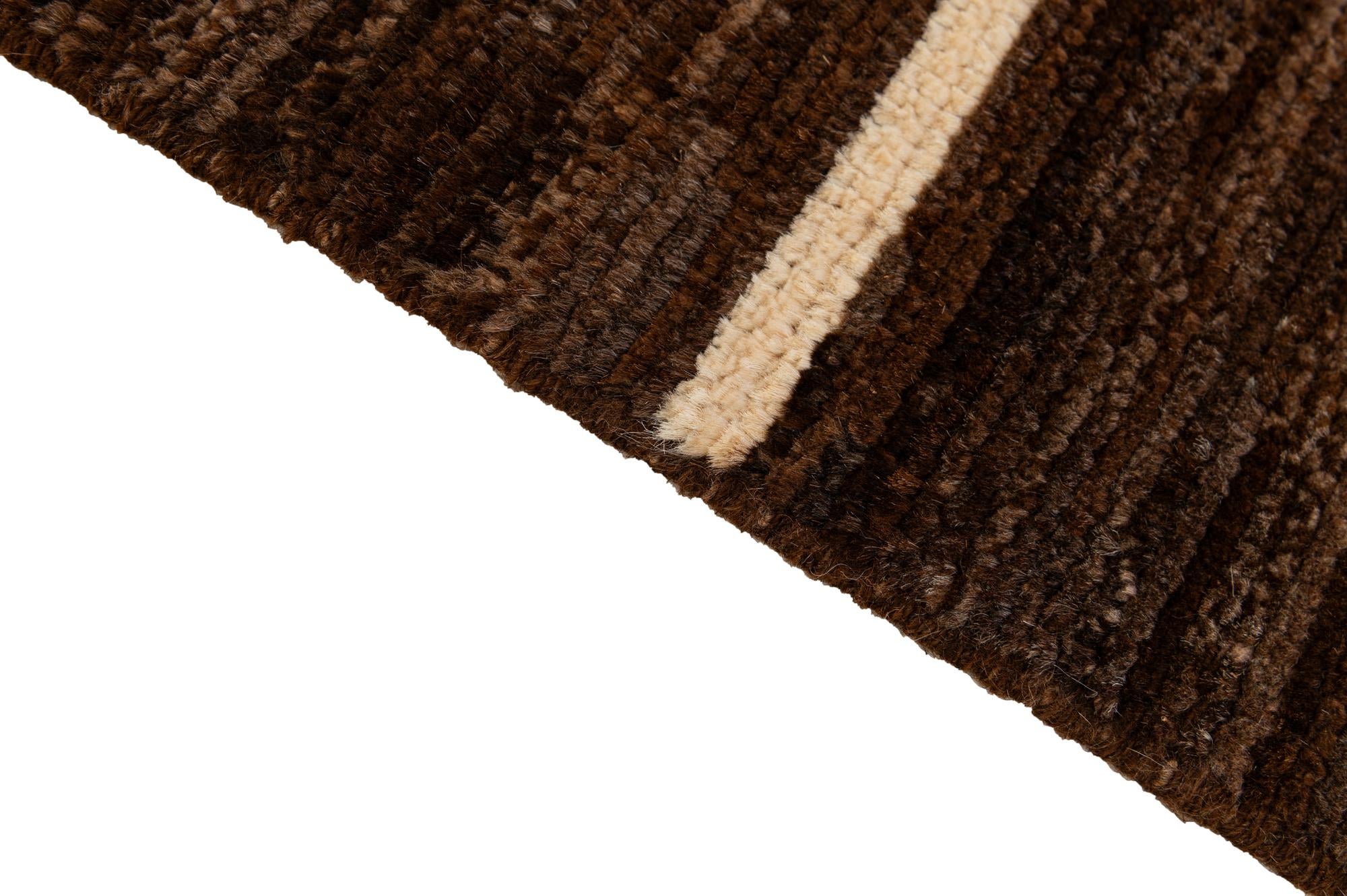 5' x 6' 6 Hand Knotted Moroccan Wool Rug