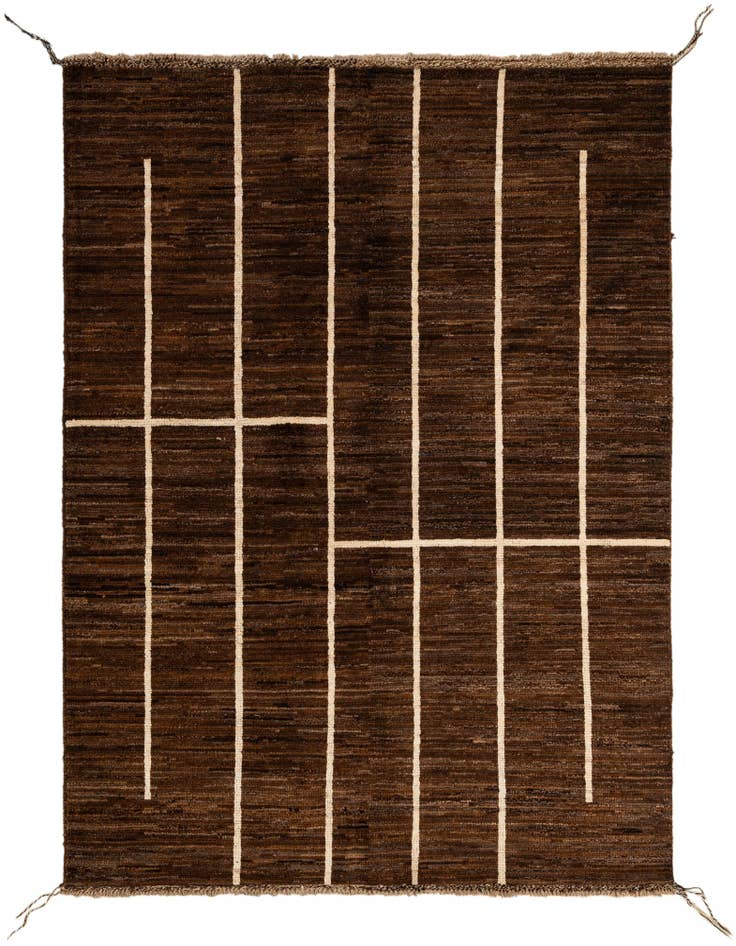 Detail image of 5' x 6' 6 Hand Knotted Moroccan Wool Rug