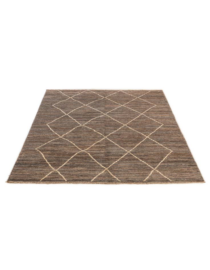 Detail image of 5' x 6' 7 Hand Knotted Moroccan Wool Rug
