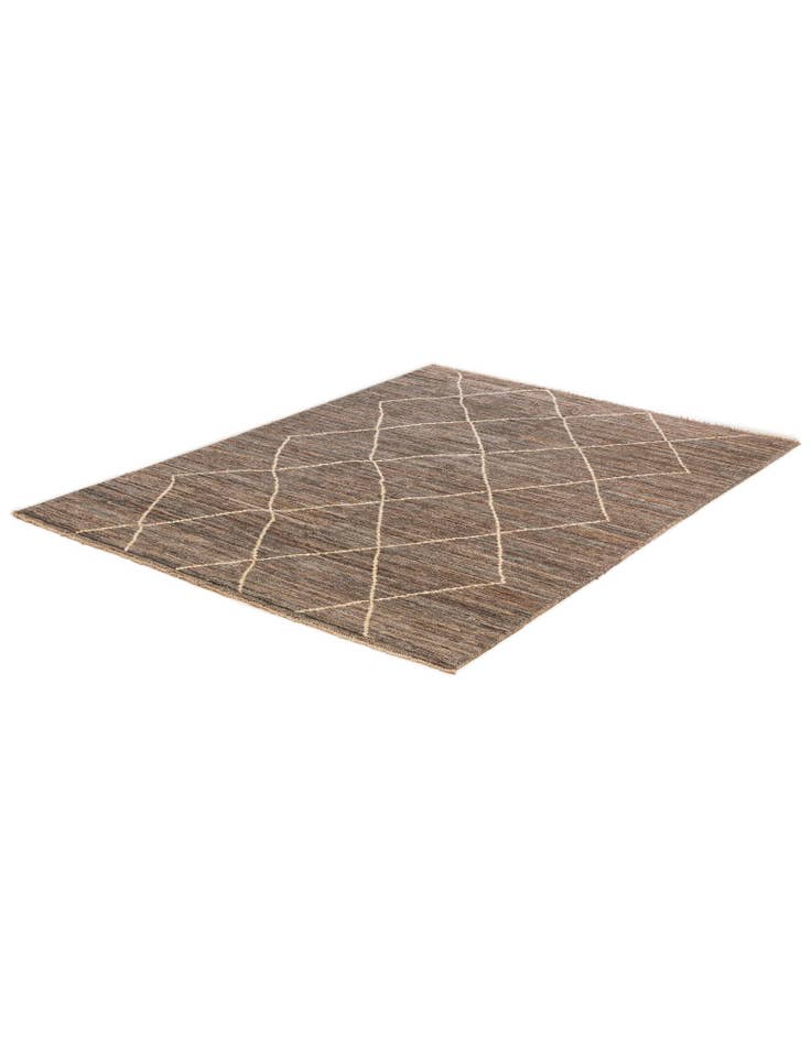 Detail image of 5' x 6' 7 Hand Knotted Moroccan Wool Rug