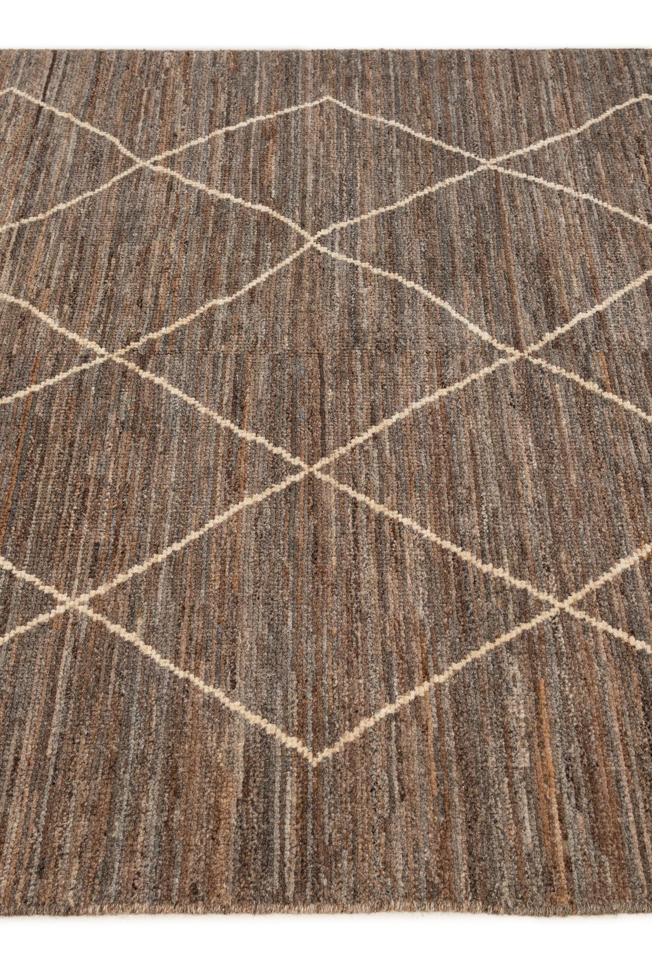 5' x 6' 7 Hand Knotted Moroccan Wool Rug
