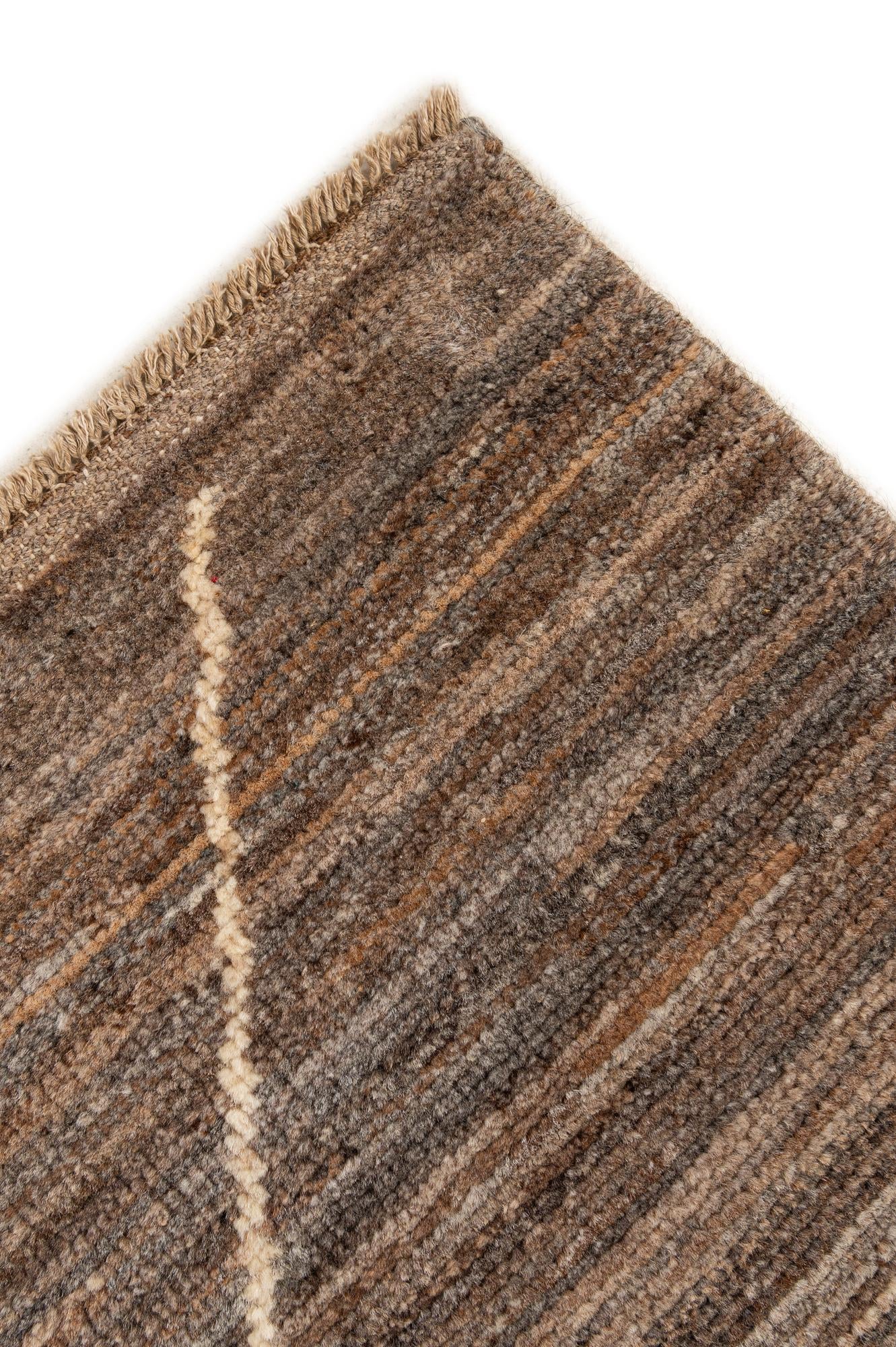 5' x 6' 7 Hand Knotted Moroccan Wool Rug