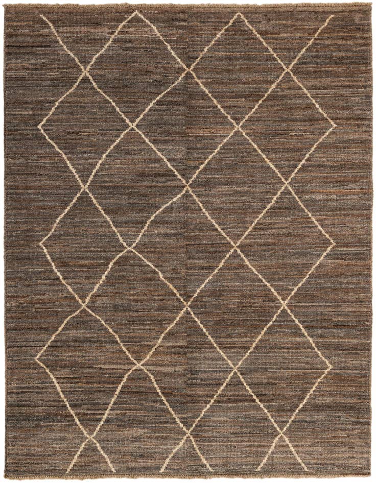 Detail image of 5' x 6' 7 Hand Knotted Moroccan Wool Rug