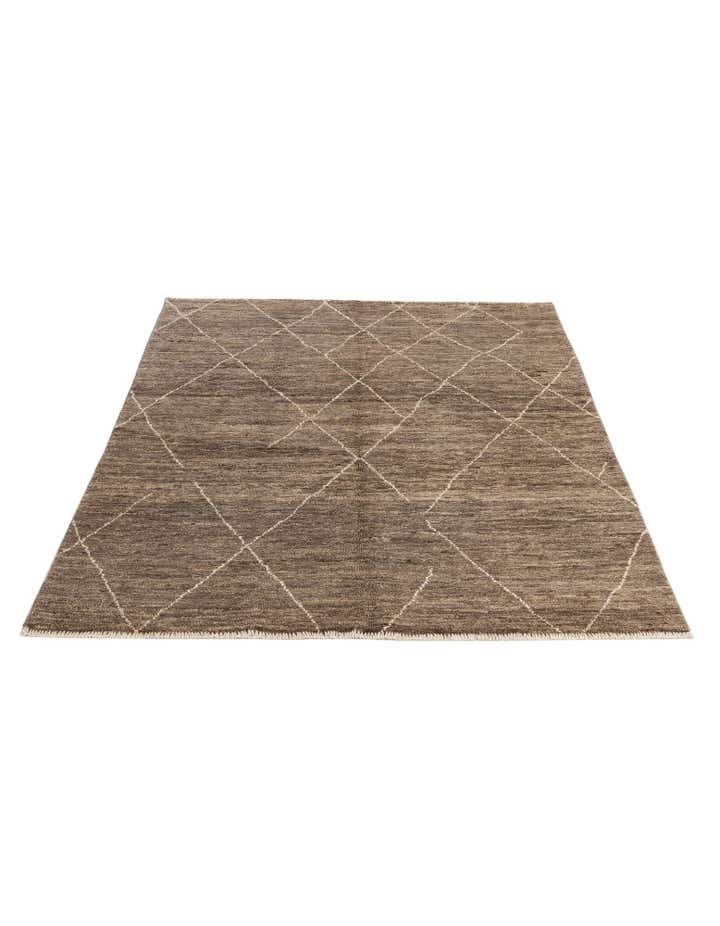 5' x 6' 9 Hand Knotted Moroccan Wool Rug
