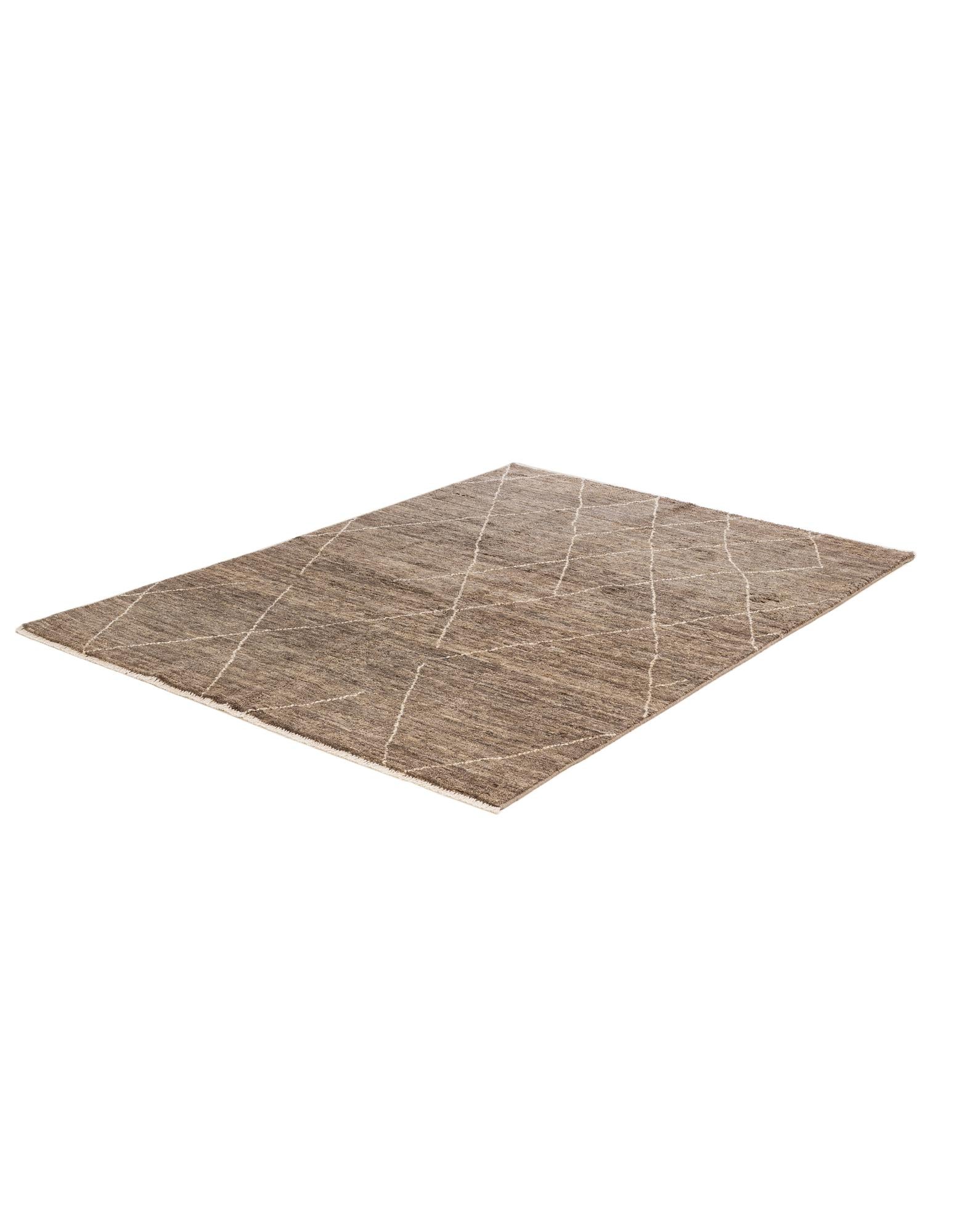 5' x 6' 9 Hand Knotted Moroccan Wool Rug
