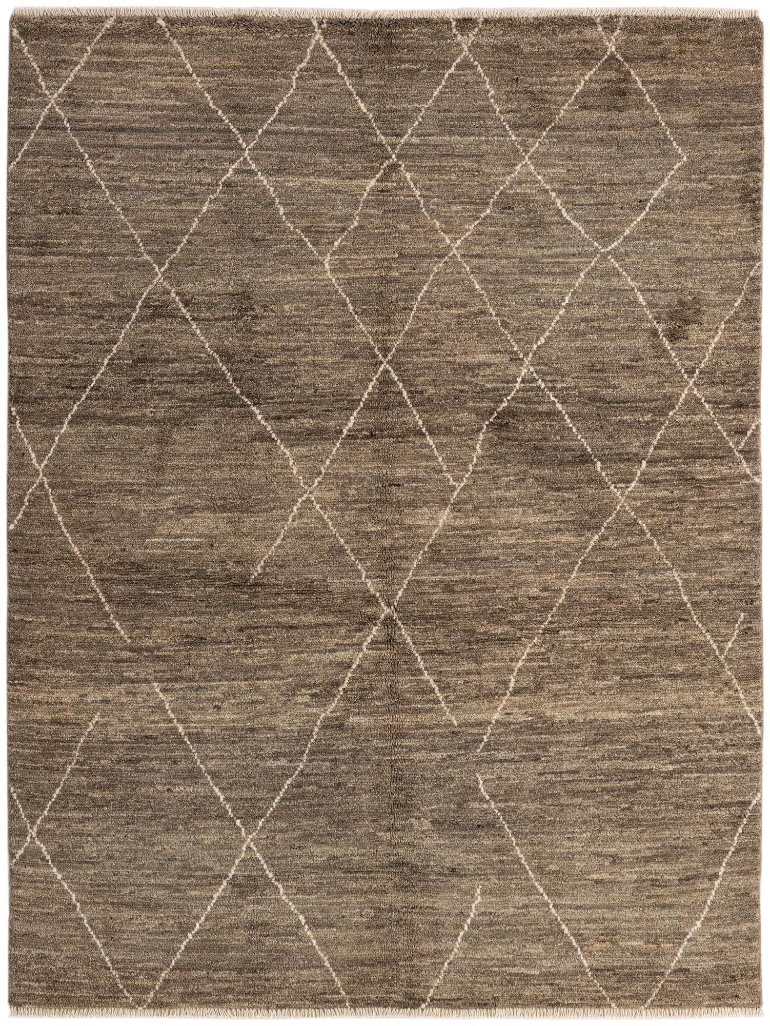 5' x 6' 9 Hand Knotted Moroccan Wool Rug