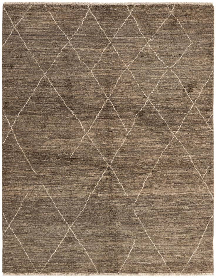 Detail image of 5' x 6' 9 Hand Knotted Moroccan Wool Rug