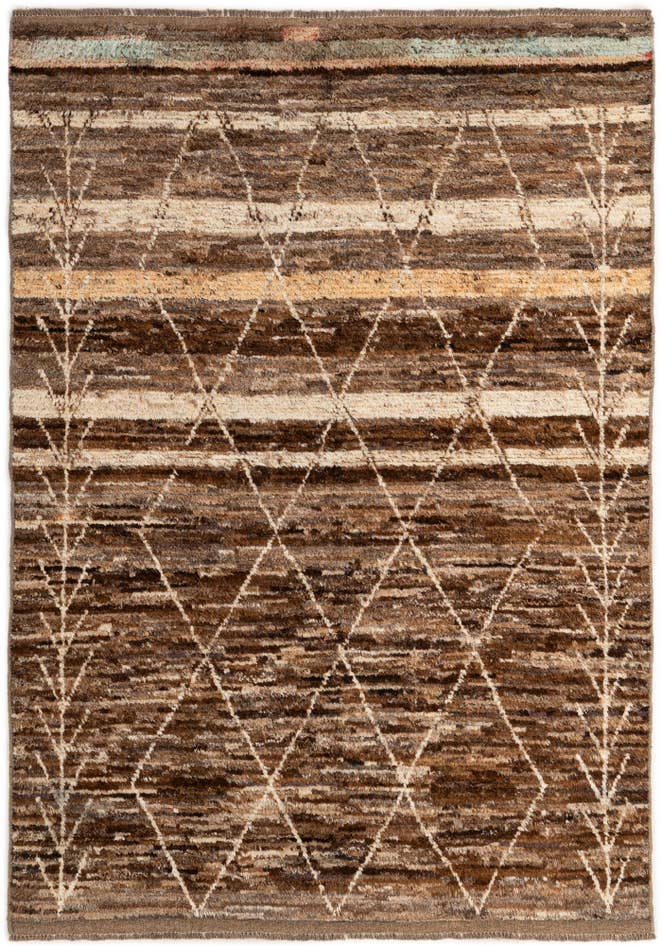 Detail image of 5' 5 x 7' 9 Hand Knotted Moroccan Wool Rug