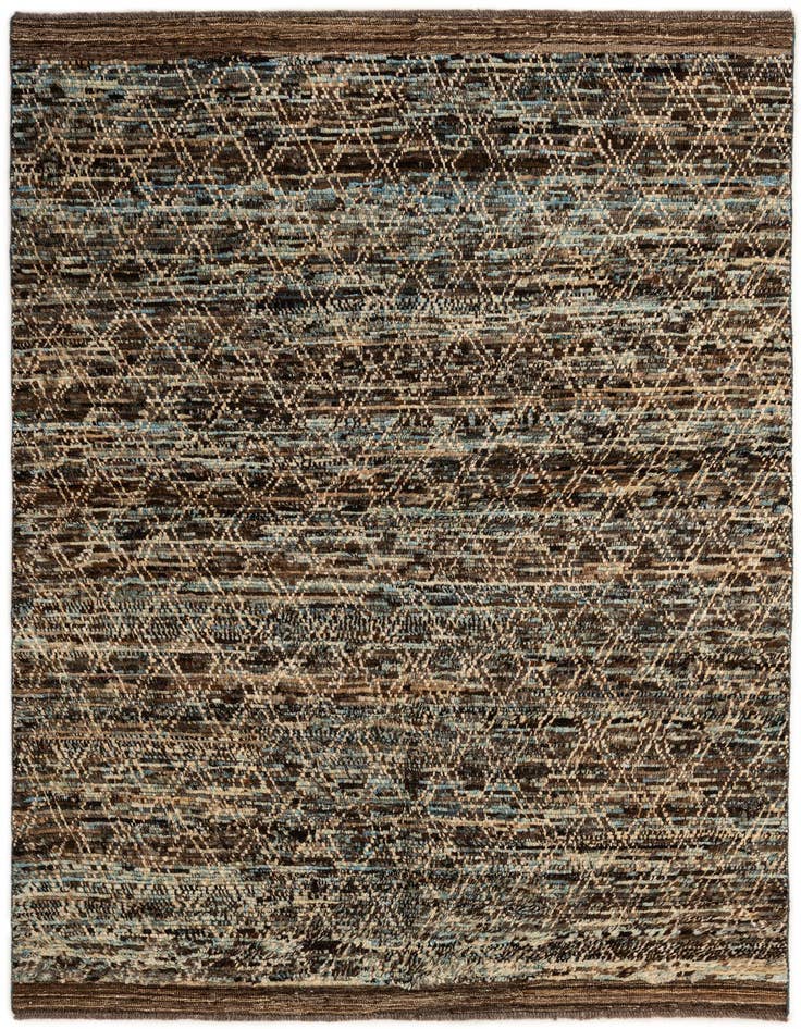 Detail image of 5' 7 x 8' 3 Hand Knotted Moroccan Wool Rug