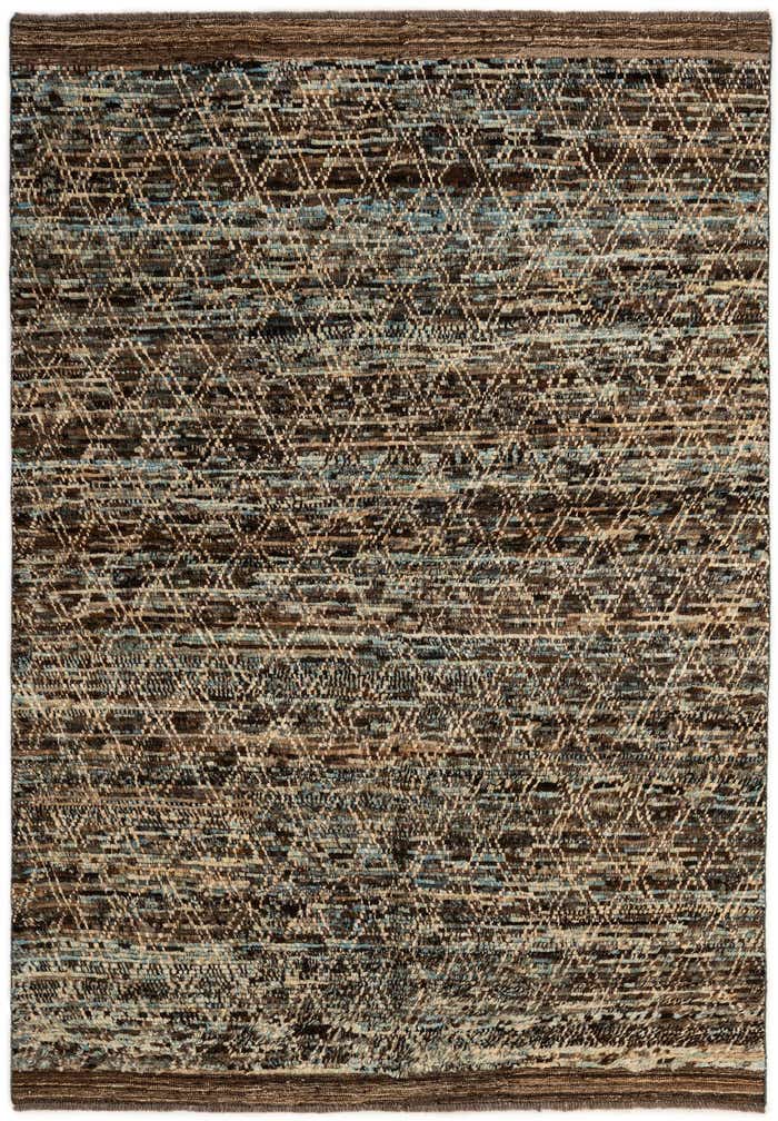 5' 7 x 8' 3 Hand Knotted Moroccan Wool Rug
