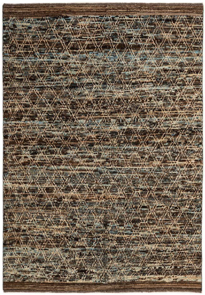 Detail image of 5' 7 x 8' 3 Hand Knotted Moroccan Wool Rug
