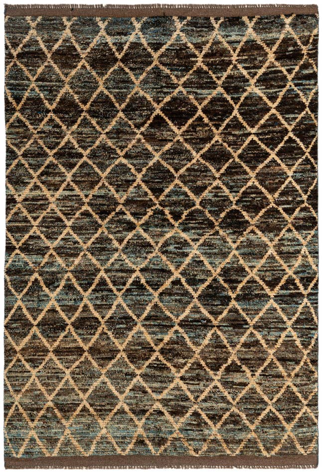 Detail image of 5' 6 x 7' 6 Hand Knotted Moroccan Wool Rug