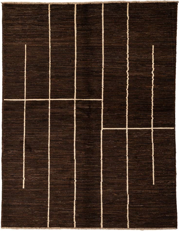 Detail image of 5' 8 x 7' 10 Hand Knotted Moroccan Wool Rug