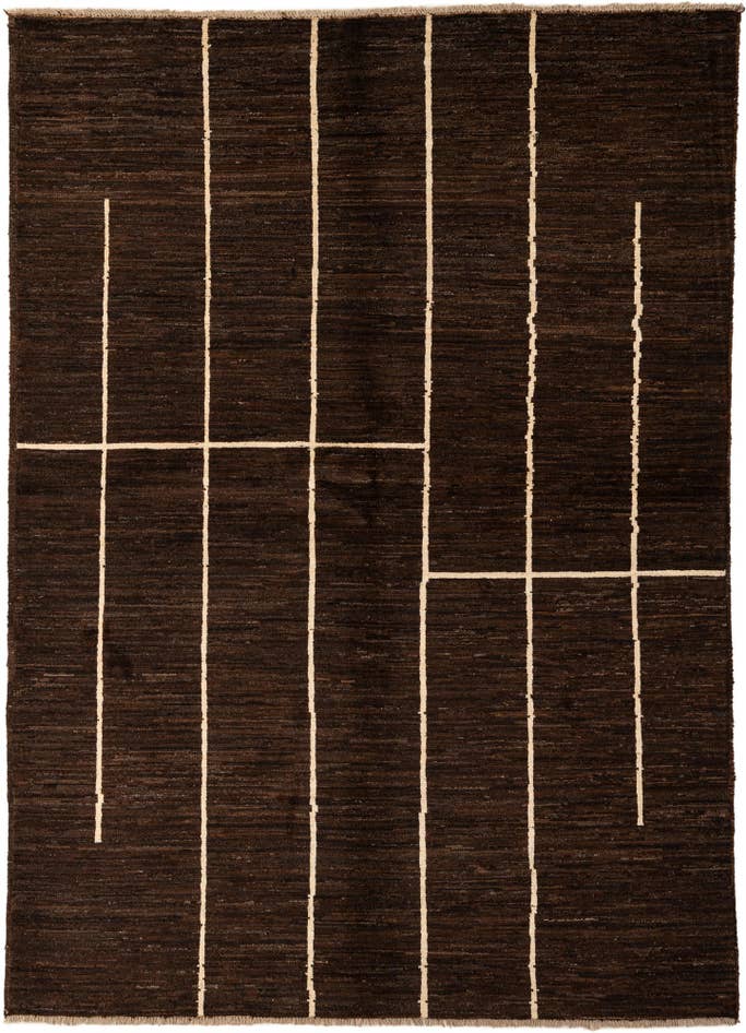 Detail image of 5' 8 x 7' 10 Hand Knotted Moroccan Wool Rug