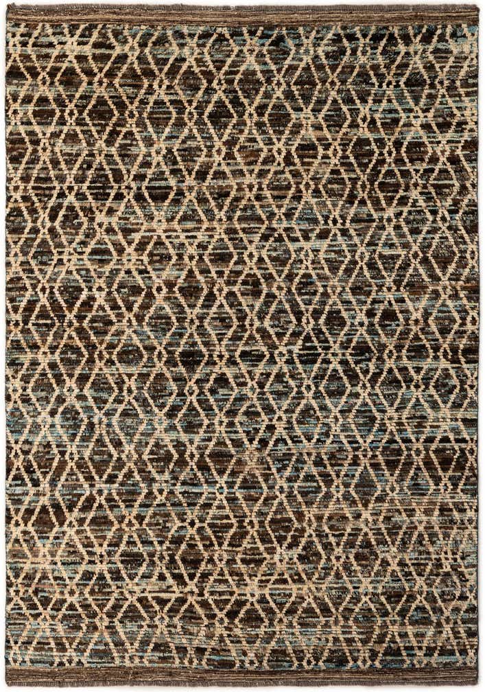 5' 9 x 8' 1 Hand Knotted Moroccan Wool Rug