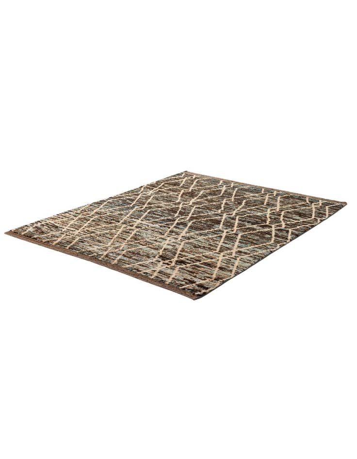 Detail image of 6' 2 x 7' 11 Hand Knotted Moroccan Wool Rug