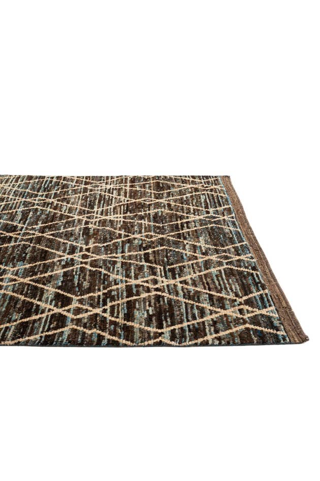 Detail image of 6' 2 x 7' 11 Hand Knotted Moroccan Wool Rug