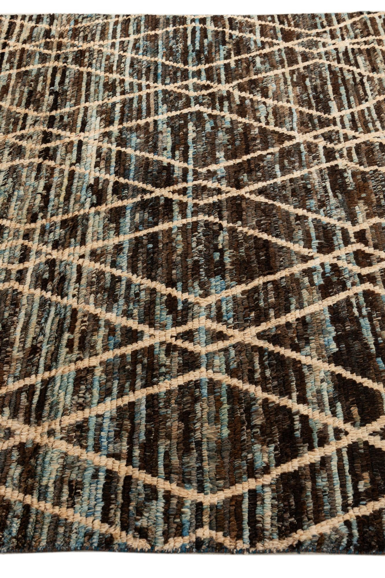 6' 2 x 7' 11 Hand Knotted Moroccan Wool Rug