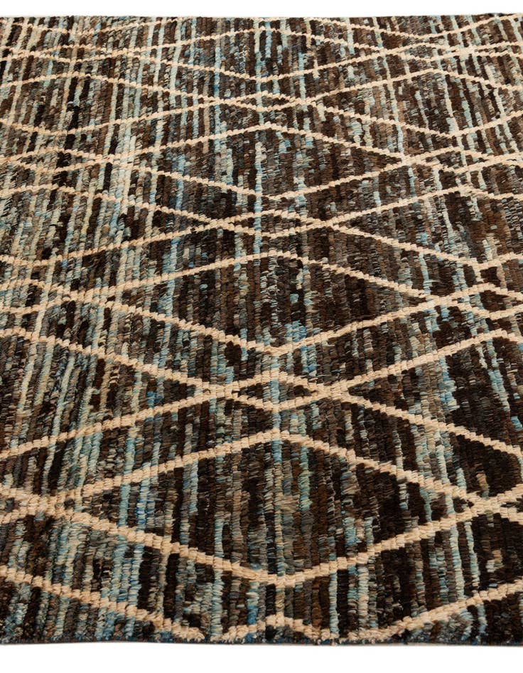 Detail image of 6' 2 x 7' 11 Hand Knotted Moroccan Wool Rug