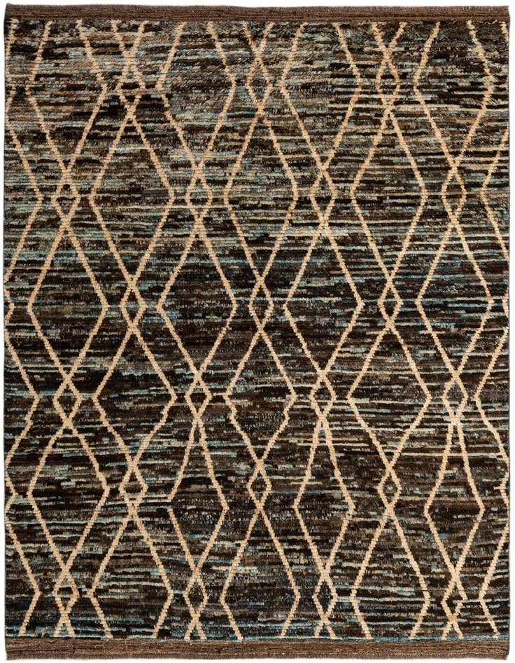Detail image of 6' 2 x 7' 11 Hand Knotted Moroccan Wool Rug