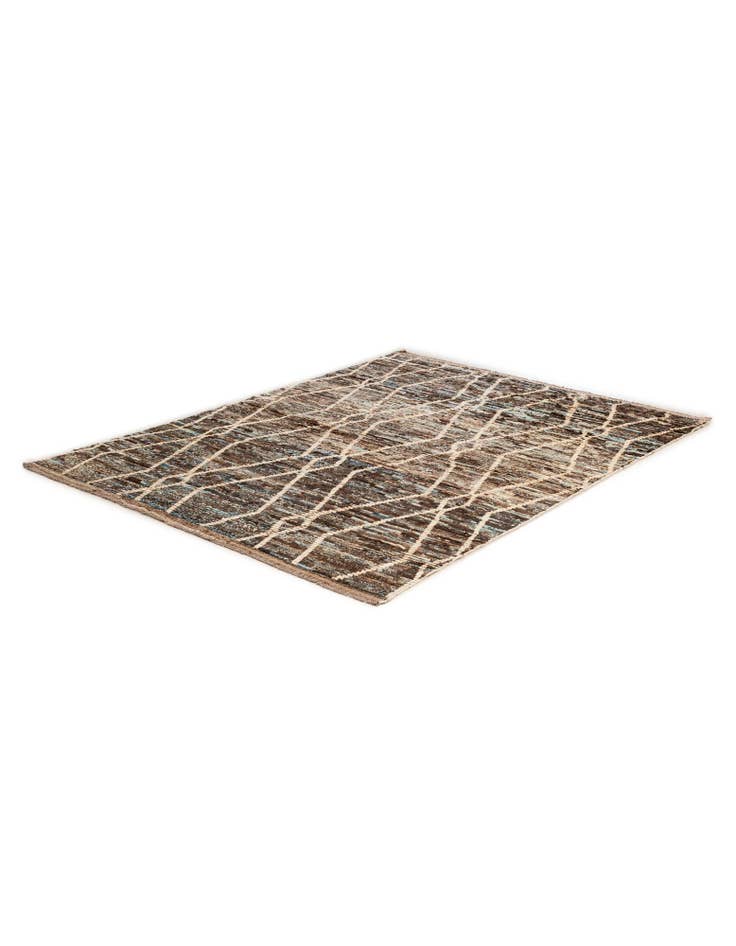 Detail image of 5' 11 x 7' 9  Hand Knotted Moroccan Wool Rug