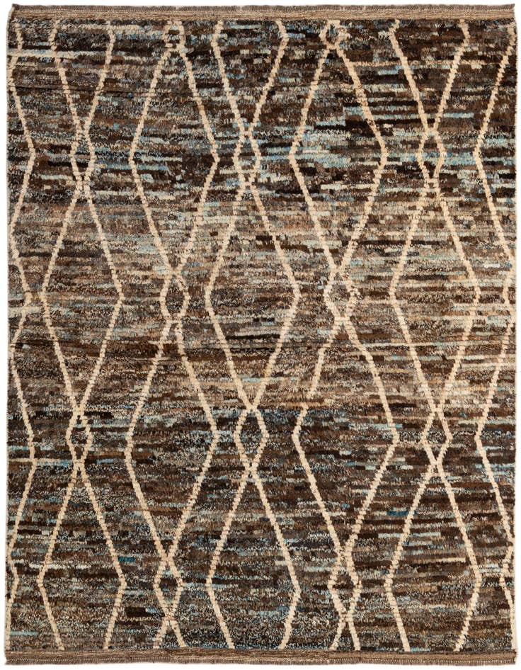Detail image of 5' 11 x 7' 9 Hand Knotted Moroccan Wool Rug