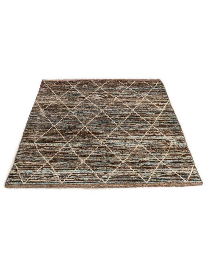 5' 11 x 7' 10 Hand Knotted Moroccan Wool Rug