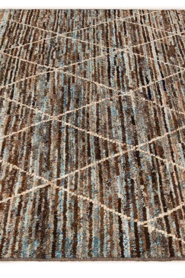 Detail image of 5' 11 x 7' 10 Hand Knotted Moroccan Wool Rug