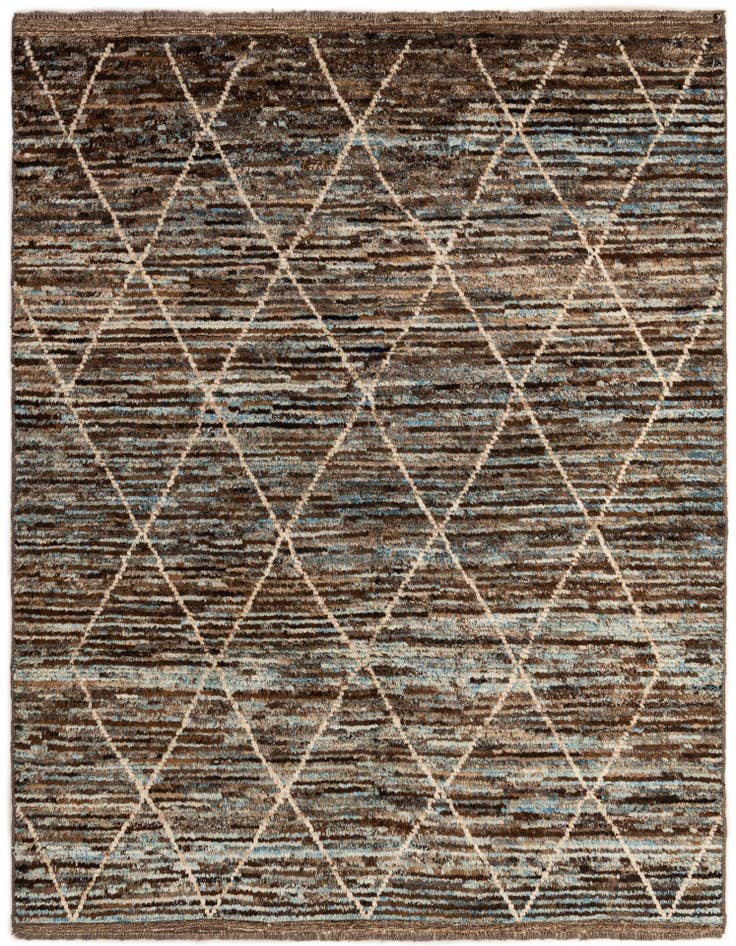 Detail image of 5' 11 x 7' 10 Hand Knotted Moroccan Wool Rug