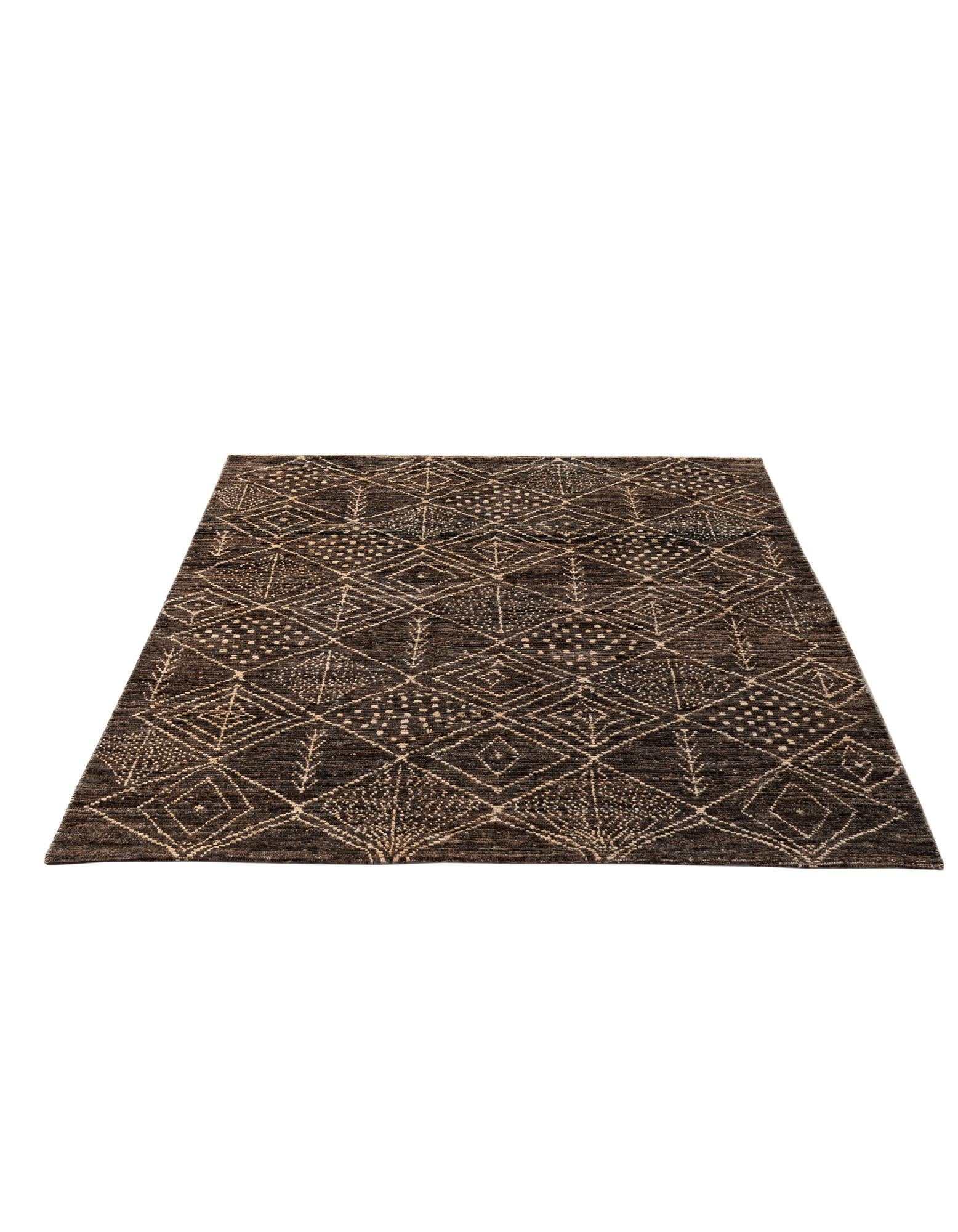 6' 2 x 8' 1 Hand Knotted Moroccan Wool Rug
