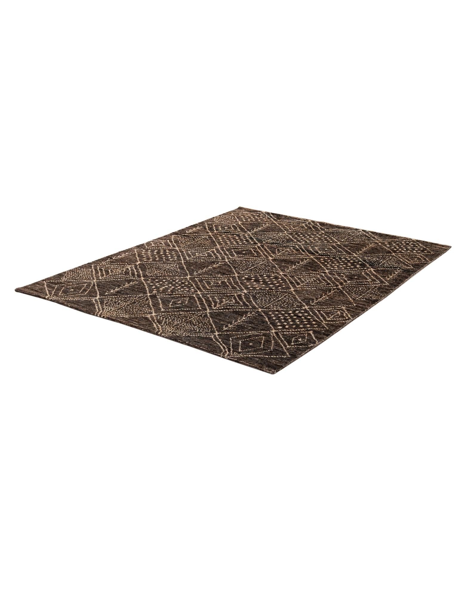 6' 2 x 8' 1 Hand Knotted Moroccan Wool Rug