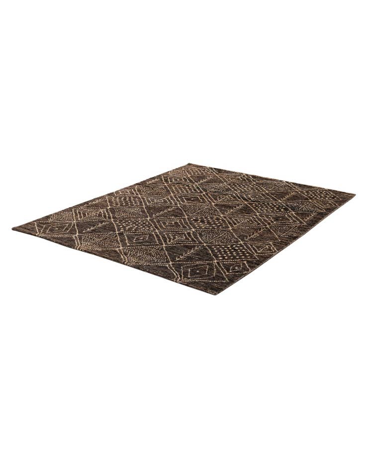 Detail image of 6' 2 x 8' 1  Hand Knotted Moroccan Wool Rug