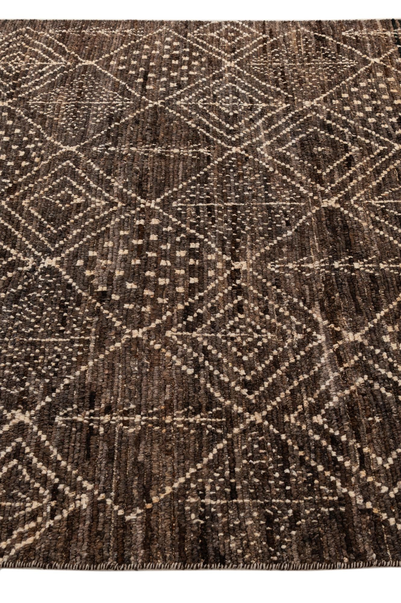 6' 2 x 8' 1 Hand Knotted Moroccan Wool Rug